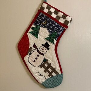 Quilted Snowman Stocking